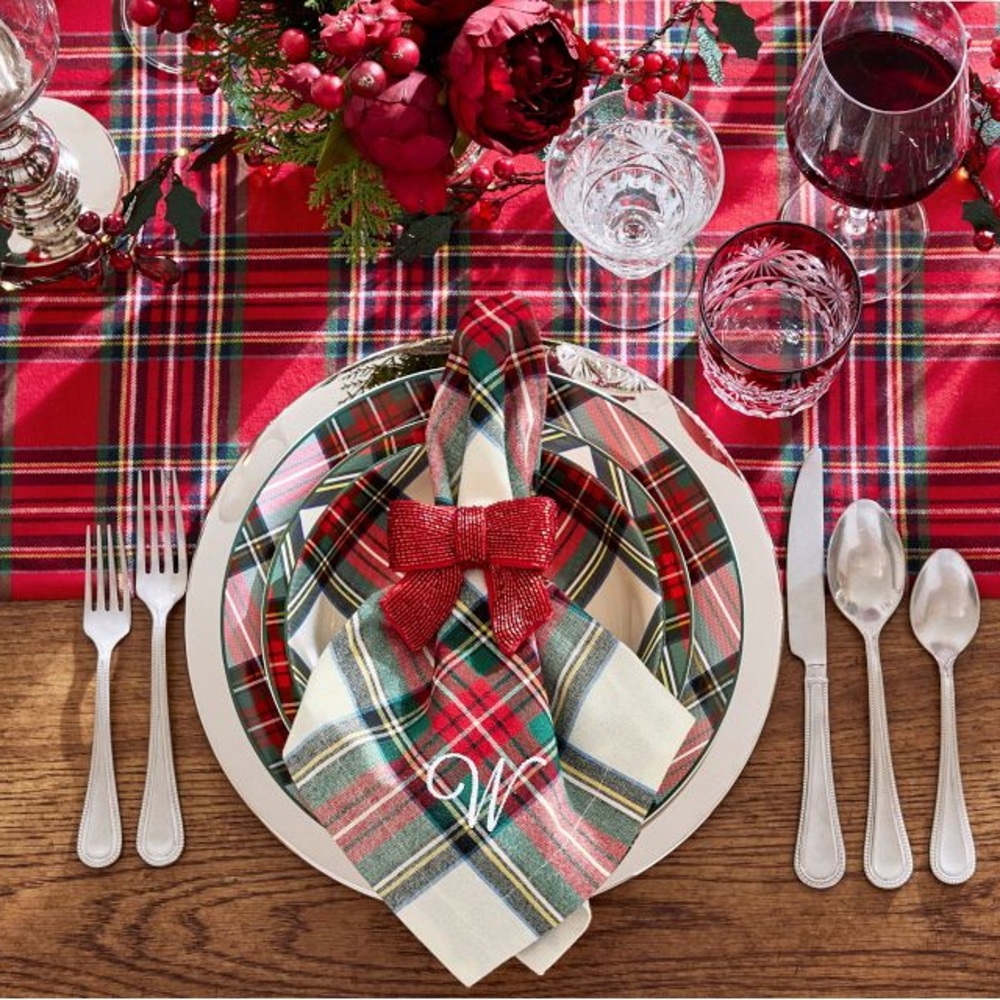 Pottery Barn Beaded Bow Napkin Rings